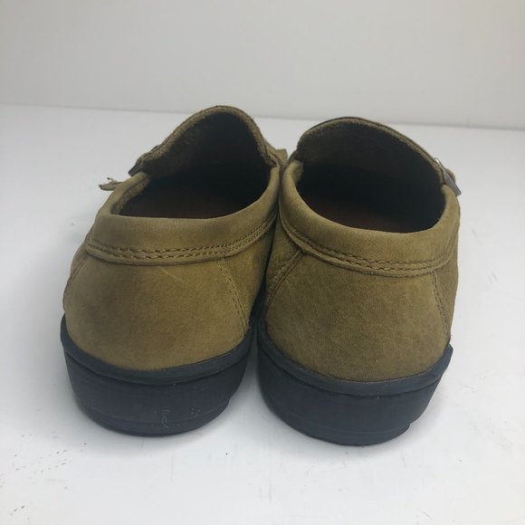 Ahh... Keds Olive Suede Kiltie Loafers - Picture 4 of 8